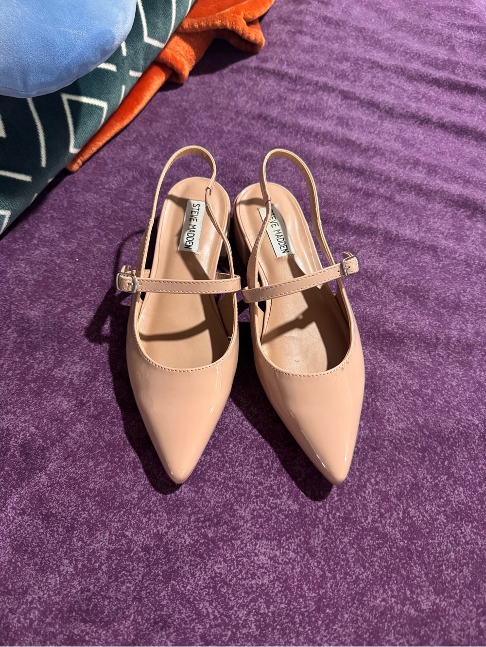 Steve Madden Blush Patent Mary Jane Slingback Flats